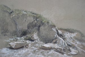 Rocas y mar, Isla de Wight de Augustus Wall Callcott